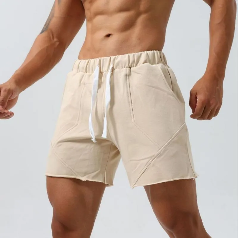 Men's Casual Cotton Blend Breathable Raw Edge Sports Shorts 30893455M sold by Manly product image thumbnail 2