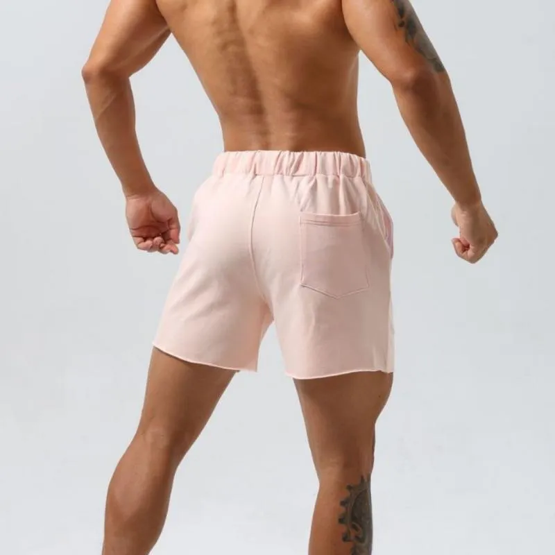 Men's Casual Cotton Blend Breathable Raw Edge Sports Shorts 30893455M sold by Manly product image thumbnail 4