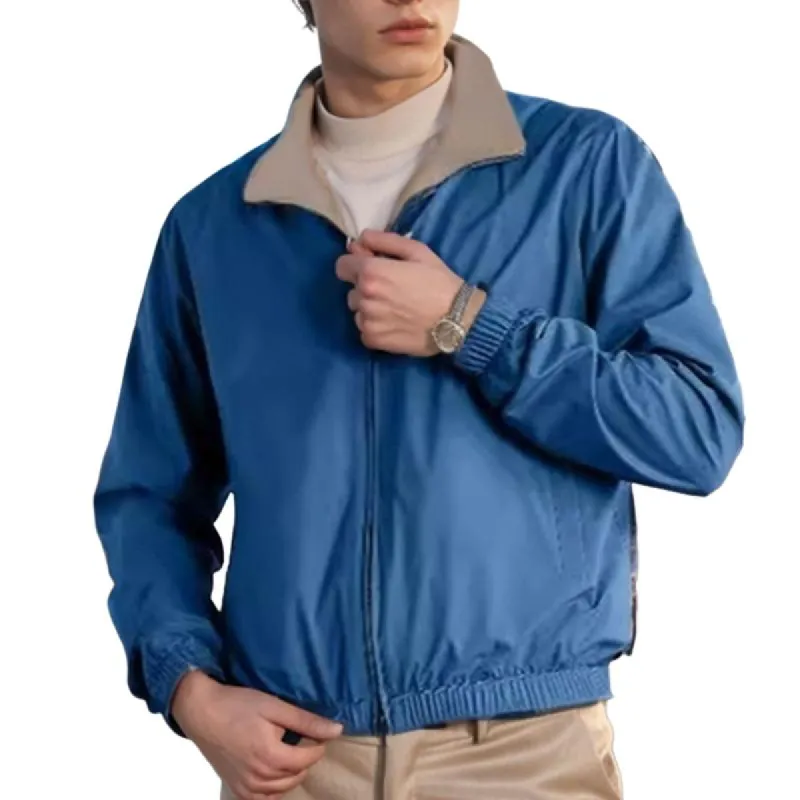 Men's Casual Reversible Zipper Lapel Jacket 19203892X sold by Manly