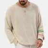 Men's Casual Thin Round Neck Long Sleeve Knitted Sweater 49248323M sold by Manly