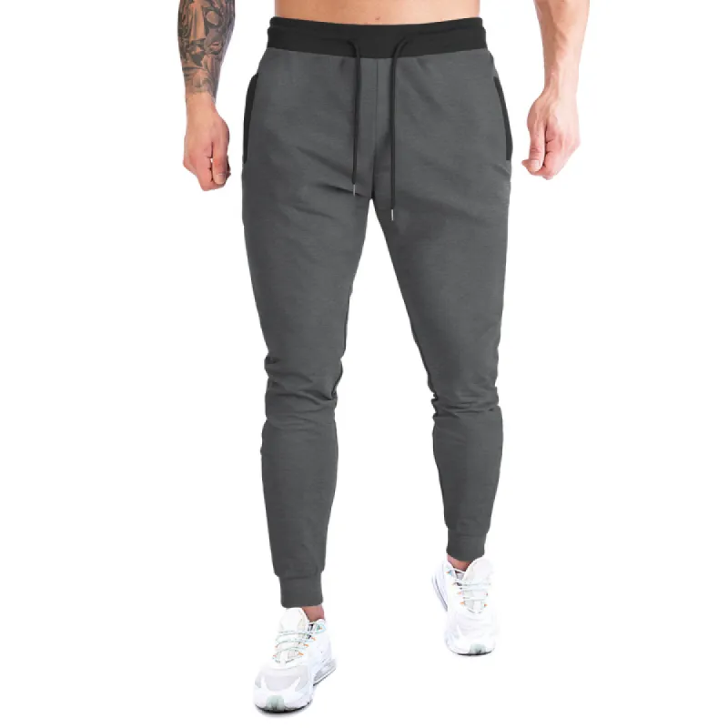 Men's Color Block Drawstring Elastic Waist Fitness Sports Pants 42784887Z sold by Manly