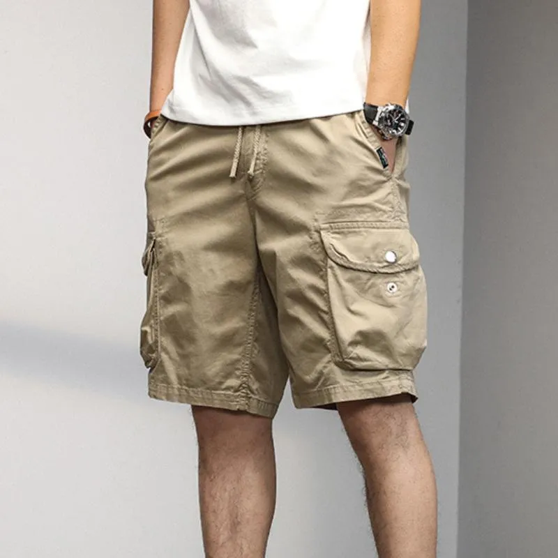 Men's Solid Multi-Pocket Cargo Shorts 13423059Y sold by Manly product image thumbnail 5