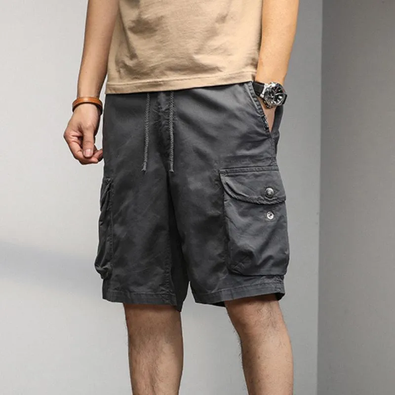 Men's Solid Multi-Pocket Cargo Shorts 13423059Y sold by Manly product image thumbnail 2