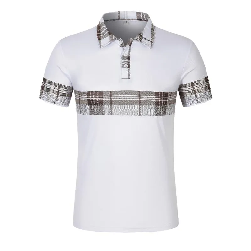 Men's Plaid Colorblock Short-Sleeved Polo Shirt 47549279Y sold by Manly product image thumbnail 5