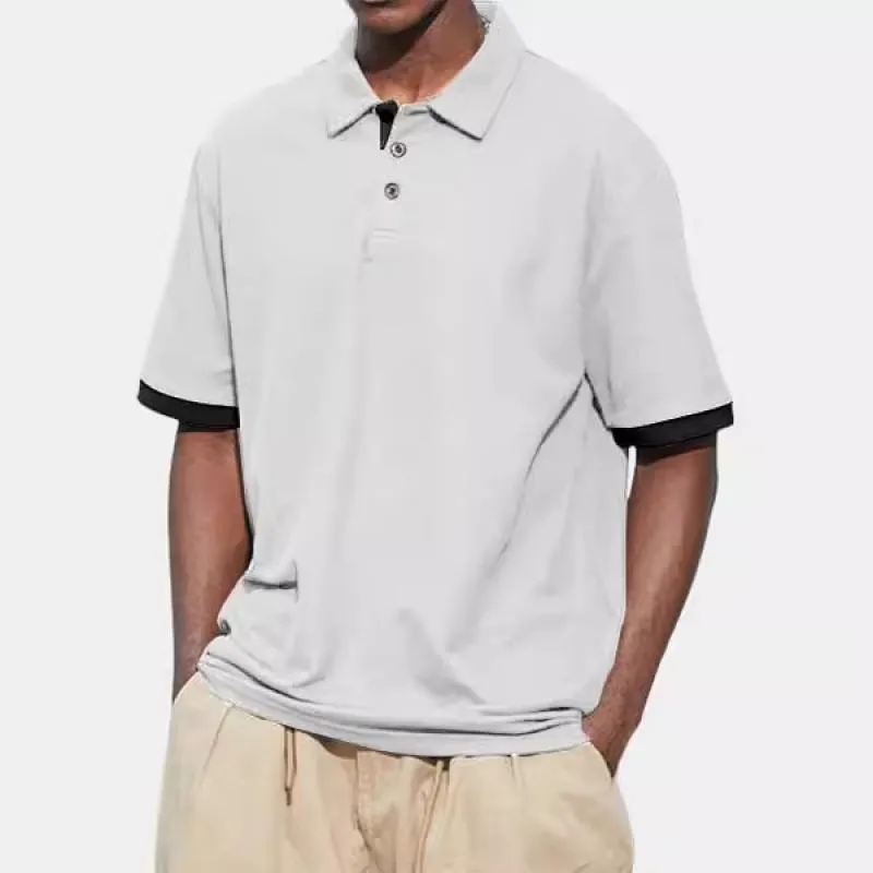 Men's Colorblock Lapel Short Sleeve Casual Polo Shirt 30531584Z sold by Manly product image thumbnail 4