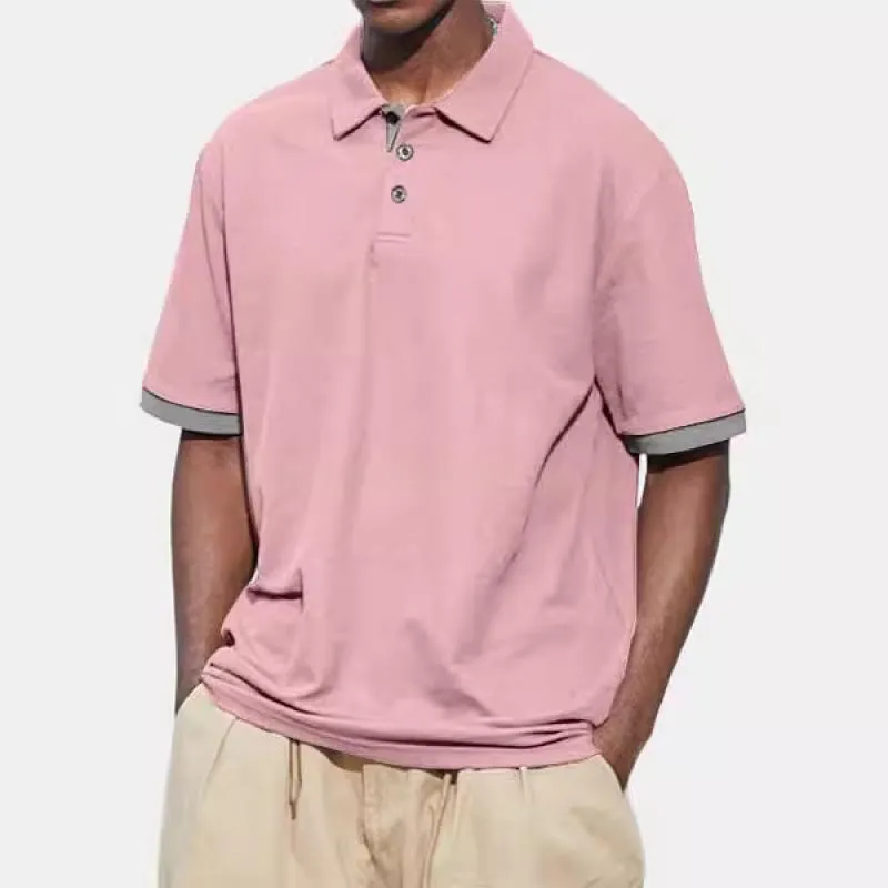 Men's Colorblock Lapel Short Sleeve Casual Polo Shirt 30531584Z sold by Manly product image thumbnail 5