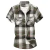 Men's Casual Two Pocket Check Short Sleeve Shirt 29782585Y sold by Manly