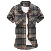 Men's Casual Two Pocket Check Short Sleeve Shirt 29782585Y sold by Manly