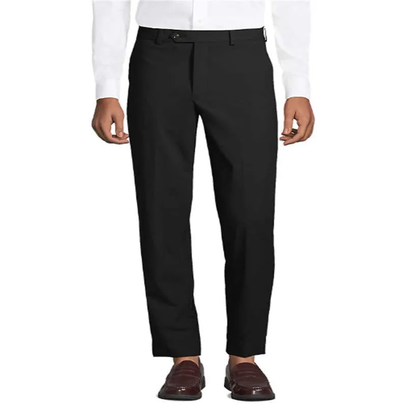 Men's Casual Solid Color Straight Slim Suit Pants 16550868M sold by Manly