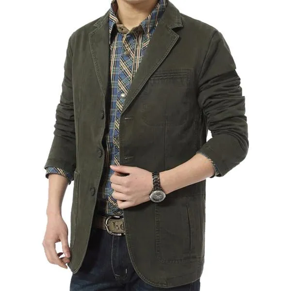 Men's Lapel Cotton Solid Jacket 00227361X sold by Manly product image thumbnail 3