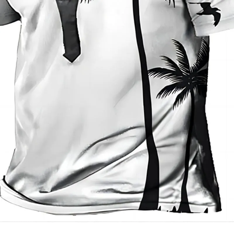 Men's Hawaiian Print Short Sleeve Henley T-shirt 76120462X sold by Manly product image thumbnail 3