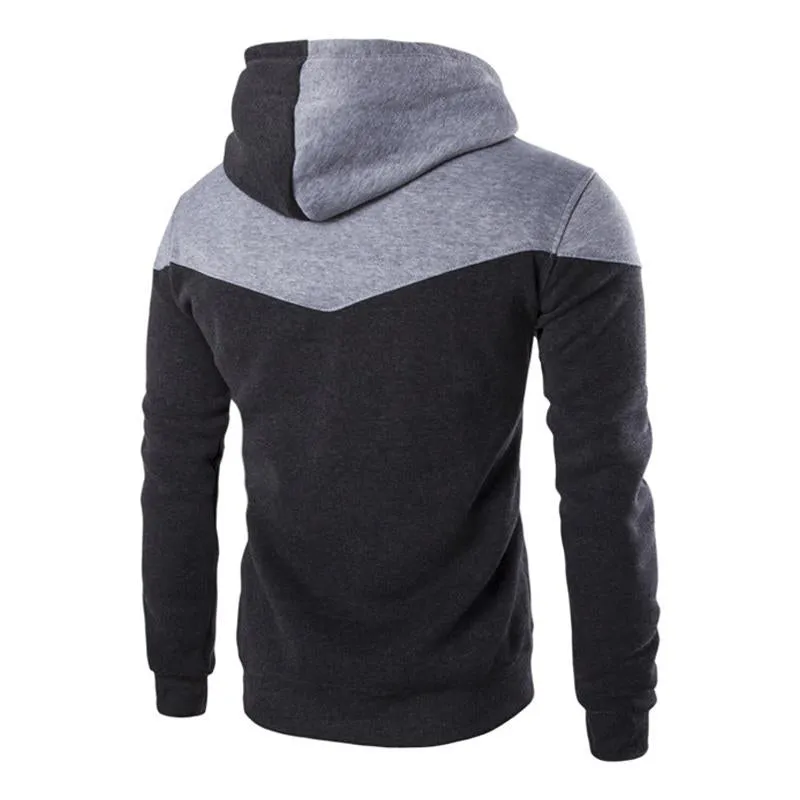Men's Casual Contrast Color Patchwork Long-Sleeved Sports Hoodie 59515840M sold by Manly product image thumbnail 5