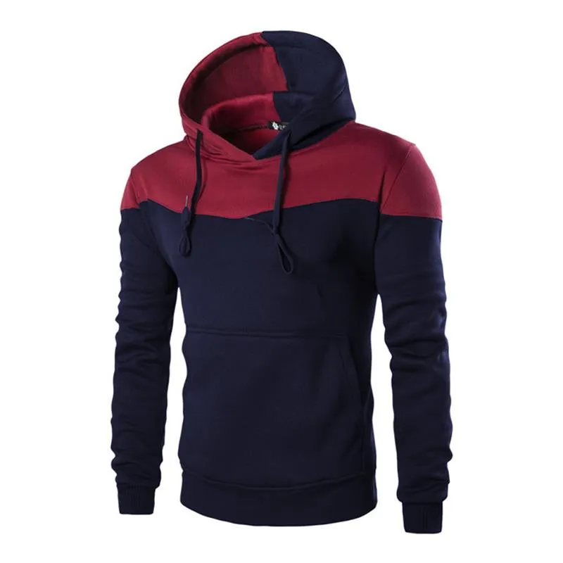 Men's Casual Contrast Color Patchwork Long-Sleeved Sports Hoodie 59515840M sold by Manly product image thumbnail 2