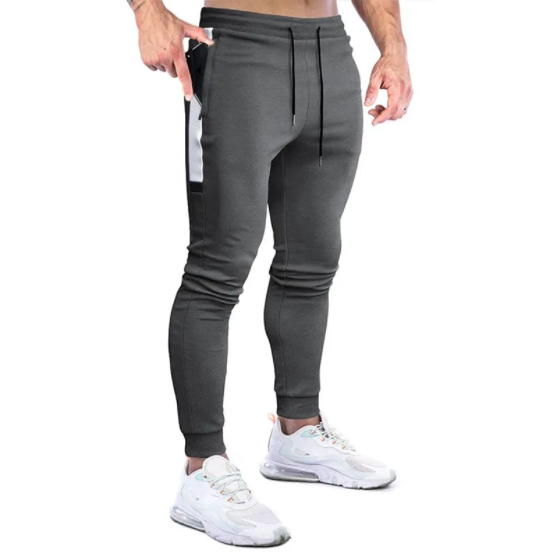 Men's Color Block Drawstring Elastic Waist Fitness Sports Pants 96777234Z sold by Manly