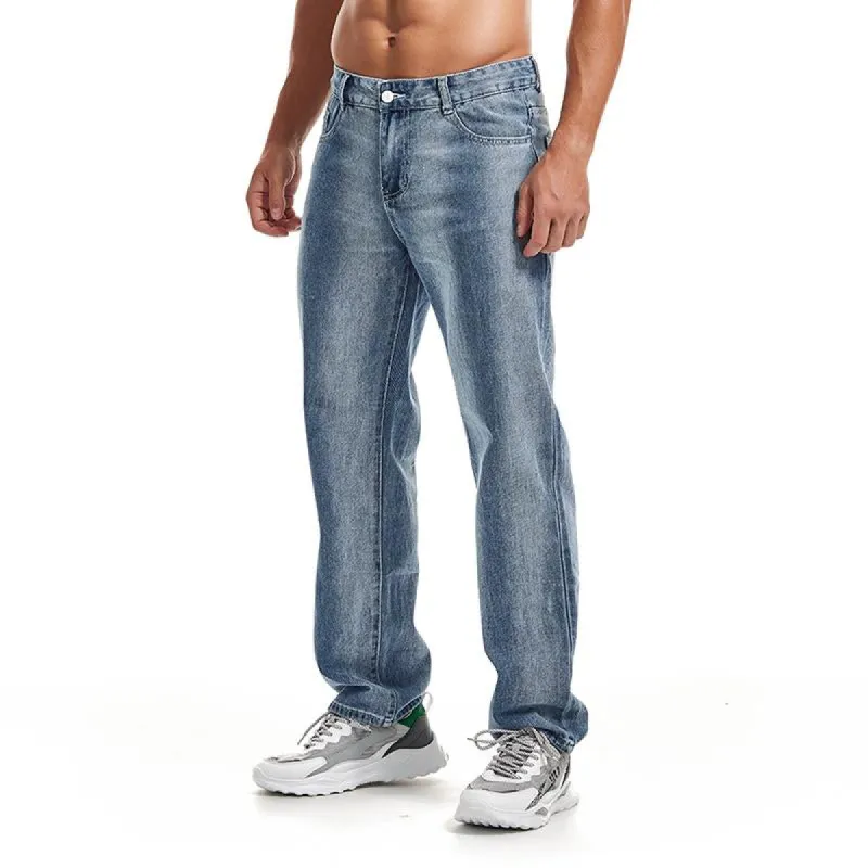 Men's Fashion Washed Slim Straight Jeans 37358060M sold by Manly