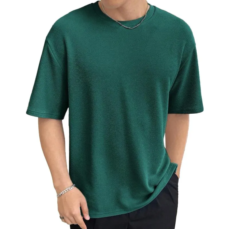 Men's Casual Solid Color Round Neck Short Sleeve T-Shirt 91061023M sold by Manly product image thumbnail 5