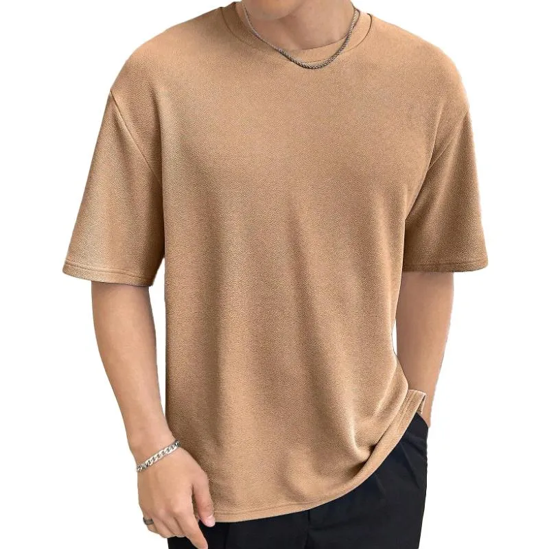 Men's Casual Solid Color Round Neck Short Sleeve T-Shirt 91061023M sold by Manly product image thumbnail 2