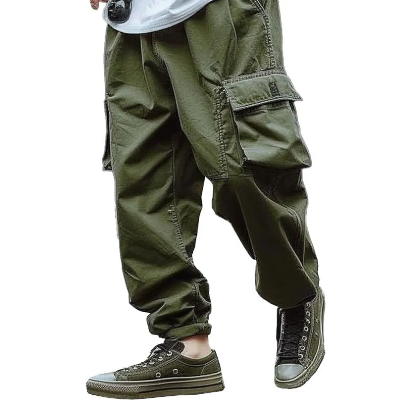 Men's Casual Outdoor Multi-pocket Cotton Cargo Pants 53284678M sold by Manly