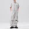 Men's Loose Detachable Multi-Pocket Cargo Jumpsuit Coverall 66052731Y sold by Manly