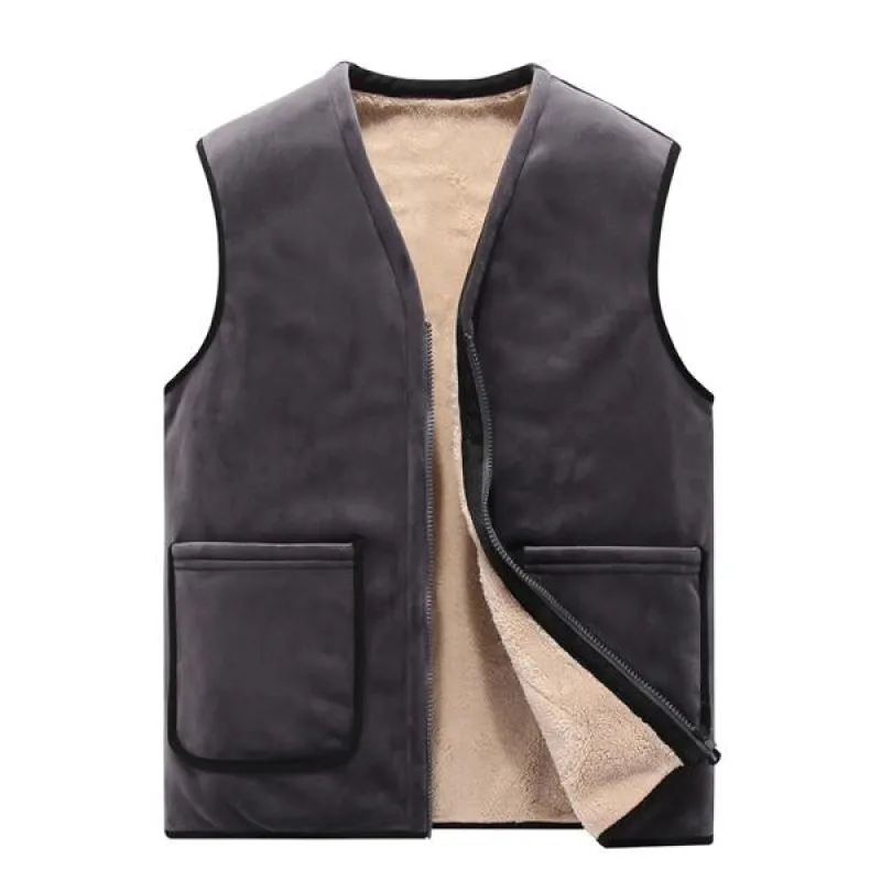 Men's V-Neck Fleece Thermal Vest 37128088X sold by Manly