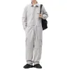 Men's Loose Detachable Multi-Pocket Cargo Jumpsuit Coverall 66052731Y sold by Manly