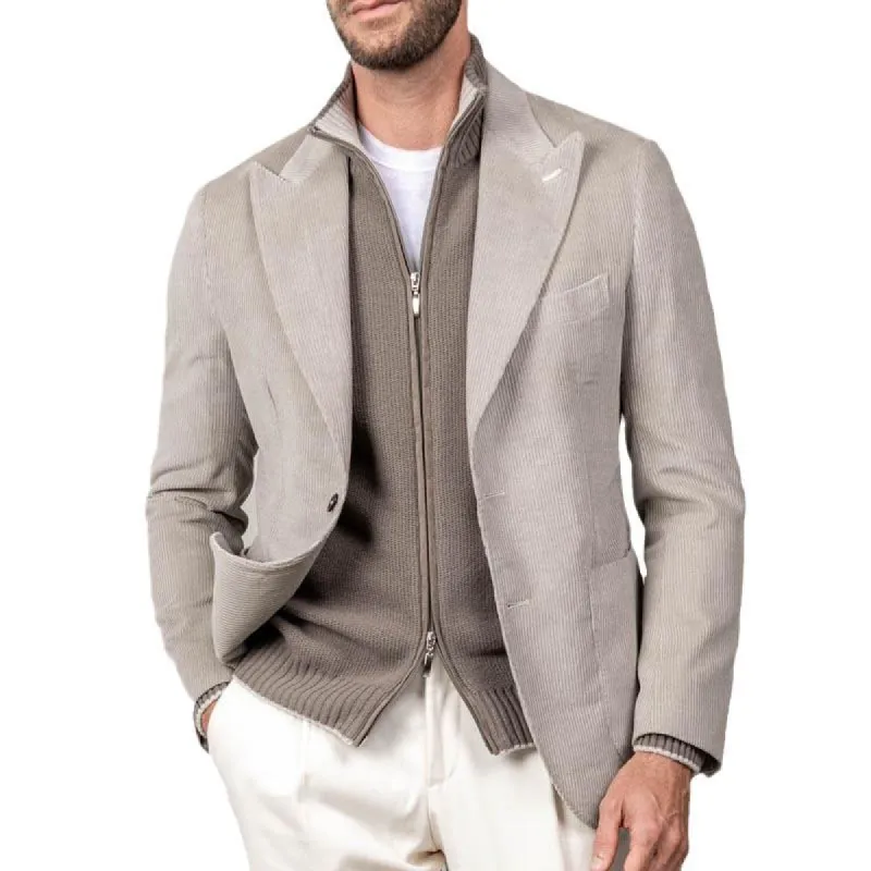 Men's Solid Corduroy Two-Button Blazer 53193875Y sold by Manly
