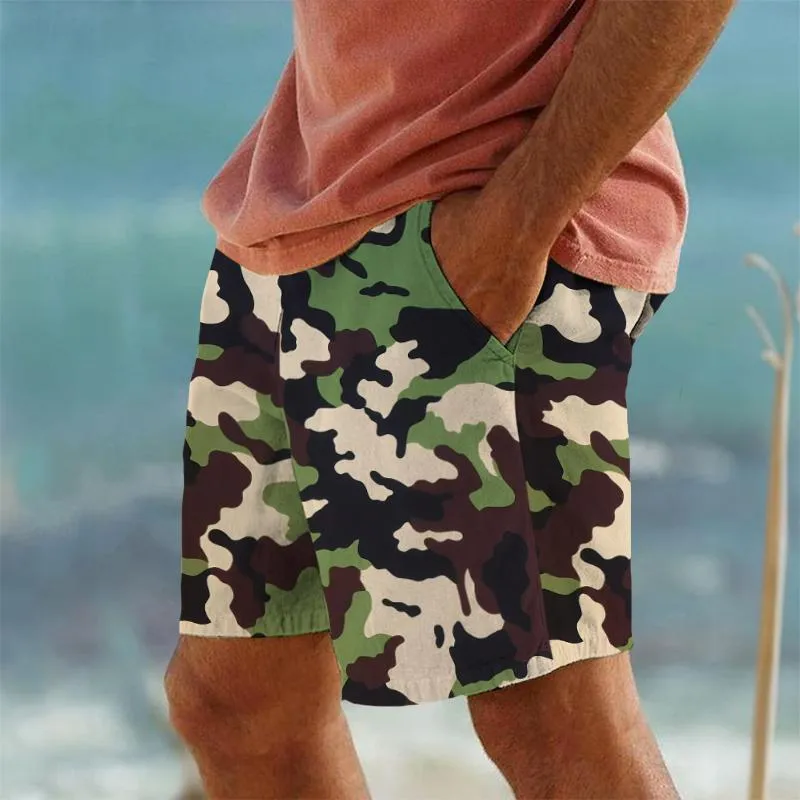 Men's Retro Camo Drawstring Beach Shorts 97277656TO sold by Manly product image thumbnail 2