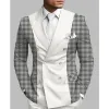 Men's Houndstooth Print Double Breasted Blazer 39857141Y sold by Manly