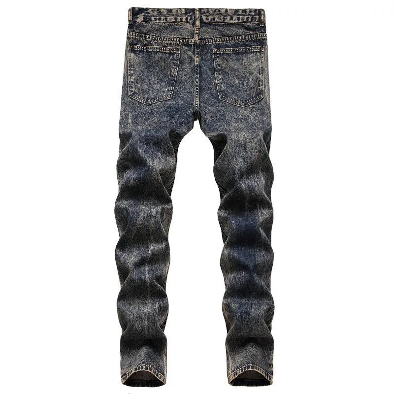 Men's Fashion Patchwork Distressed Hole Slim Jeans 42722263Z sold by Manly product image thumbnail 4
