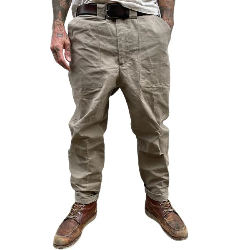 Men's Retro Casual Solid Color Large Pocket Work Trousers 37949736TO sold by Manly