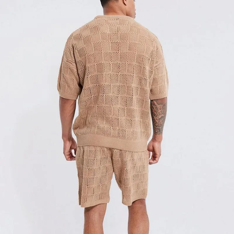 Men's Round Neck Sports Loose Short Sleeve Two-piece Set 77010248X sold by Manly product image thumbnail 3
