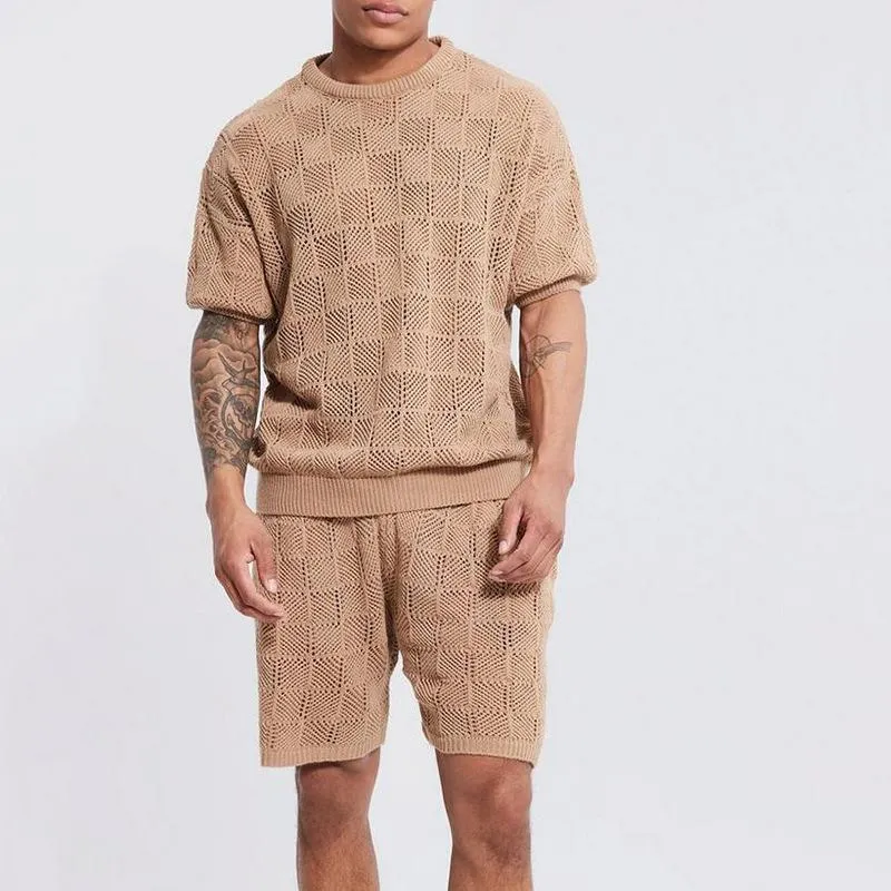 Men's Round Neck Sports Loose Short Sleeve Two-piece Set 77010248X sold by Manly product image thumbnail 2
