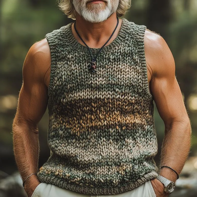 Men's Fashion Camouflage Style Pattern Sleeveless Knitted Tank Top 78378977Z sold by Manly product image thumbnail 2