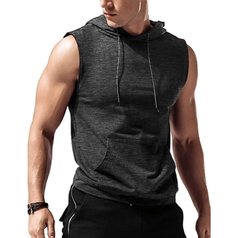 Men's Solid Color Sports Casual Sleeveless Tank Top 28032749Y sold by Manly