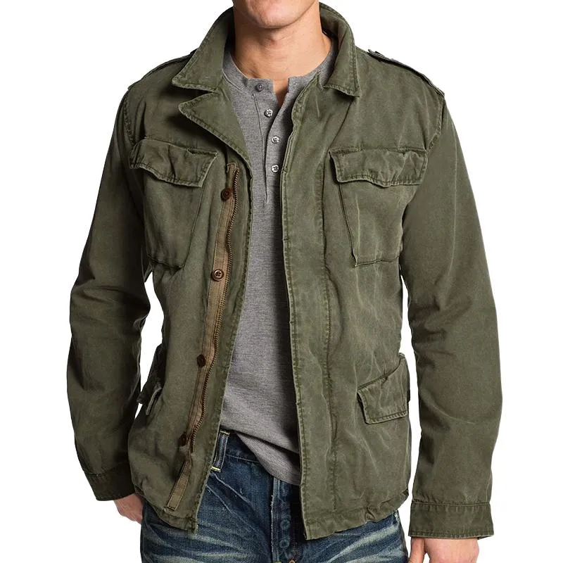 Men's Vintage Casual Workwear Field Jacket 67912635TO | Parallel
