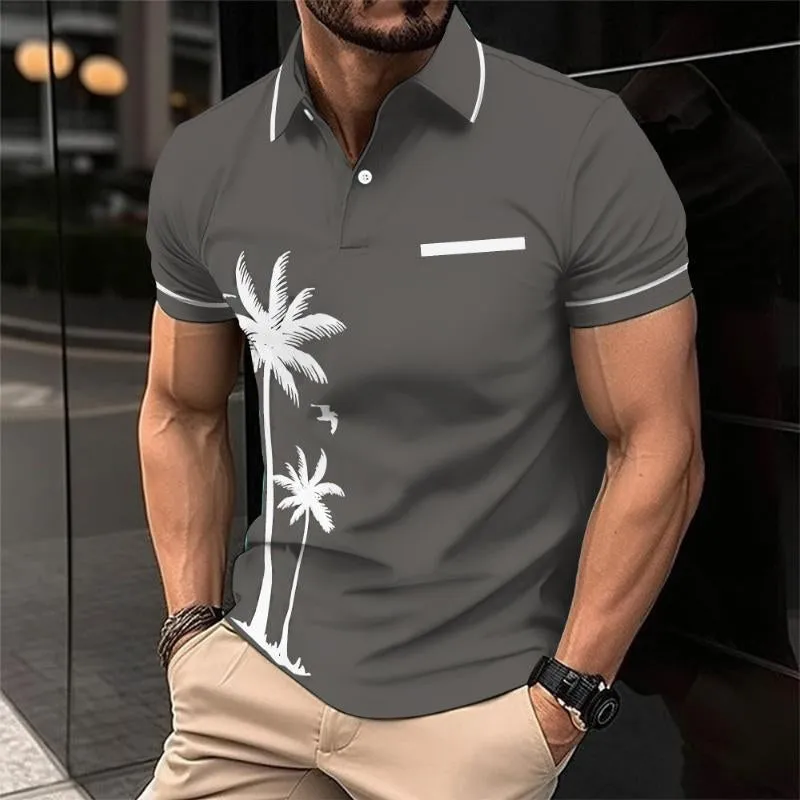 Men's Vintage Coconut Palm Lapel Polo Shirt 38445020TO sold by Manly product image thumbnail 2