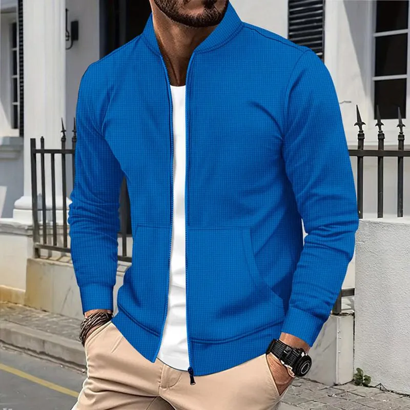 Men's Waffle Pocket Lapel Stand Collar Jacket 58031900X sold by Manly product image thumbnail 5