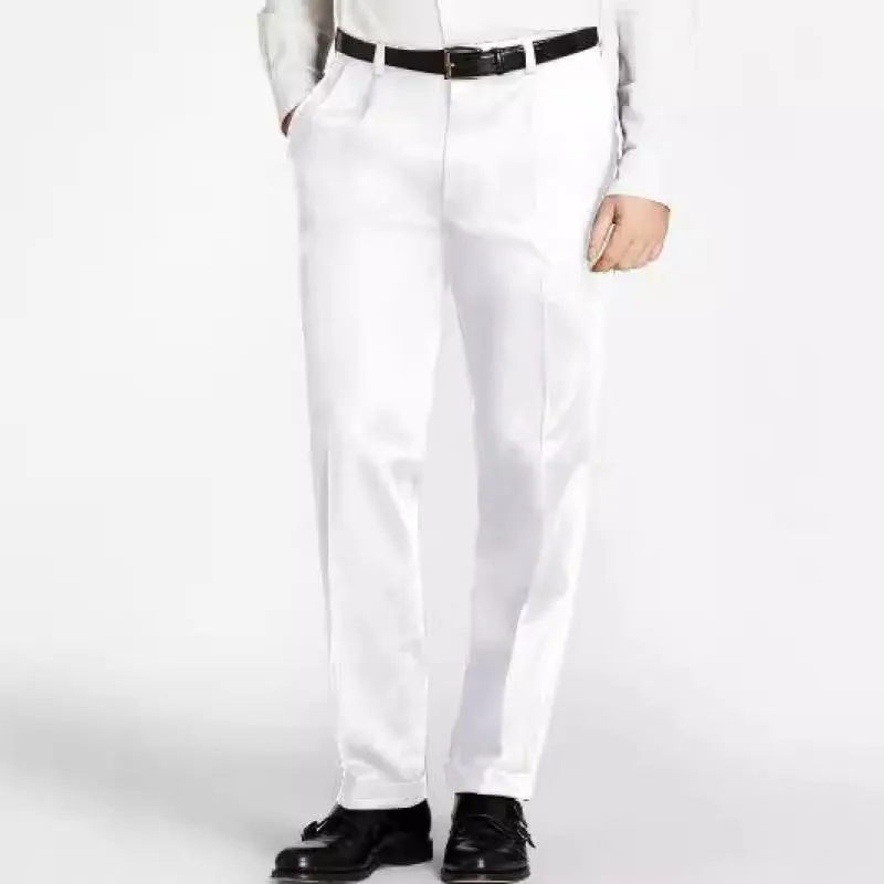 Men's Casual Solid Color Straight Slim Suit Pants 83703636M sold by Manly product image thumbnail 2
