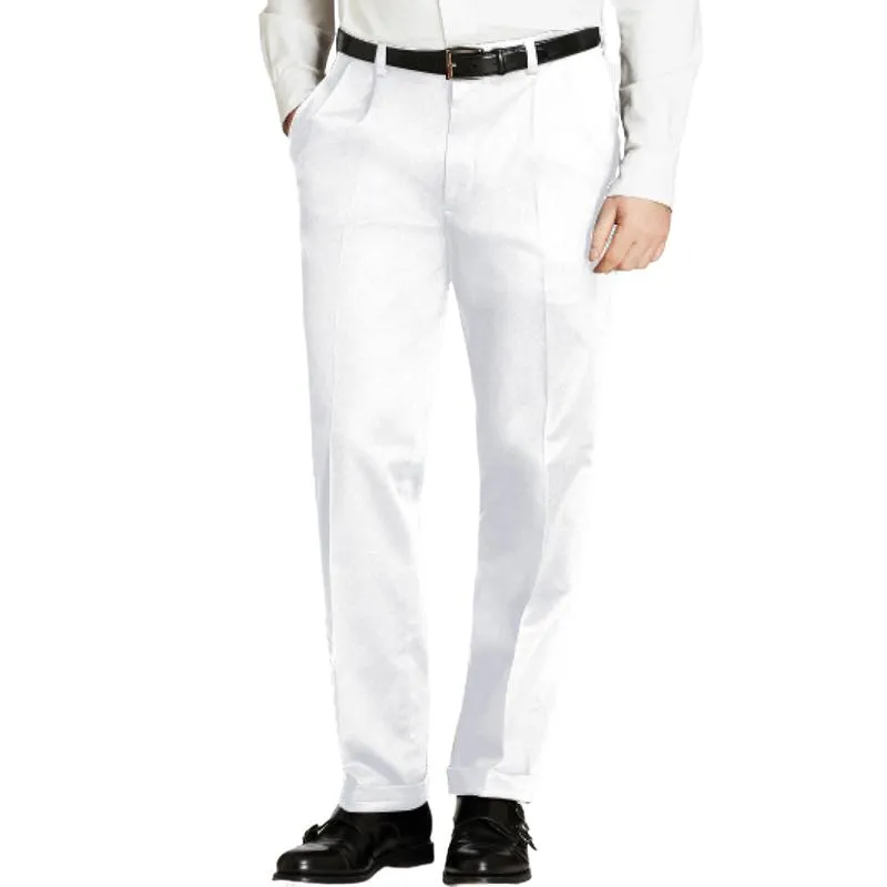Men's Casual Solid Color Straight Slim Suit Pants 83703636M sold by Manly