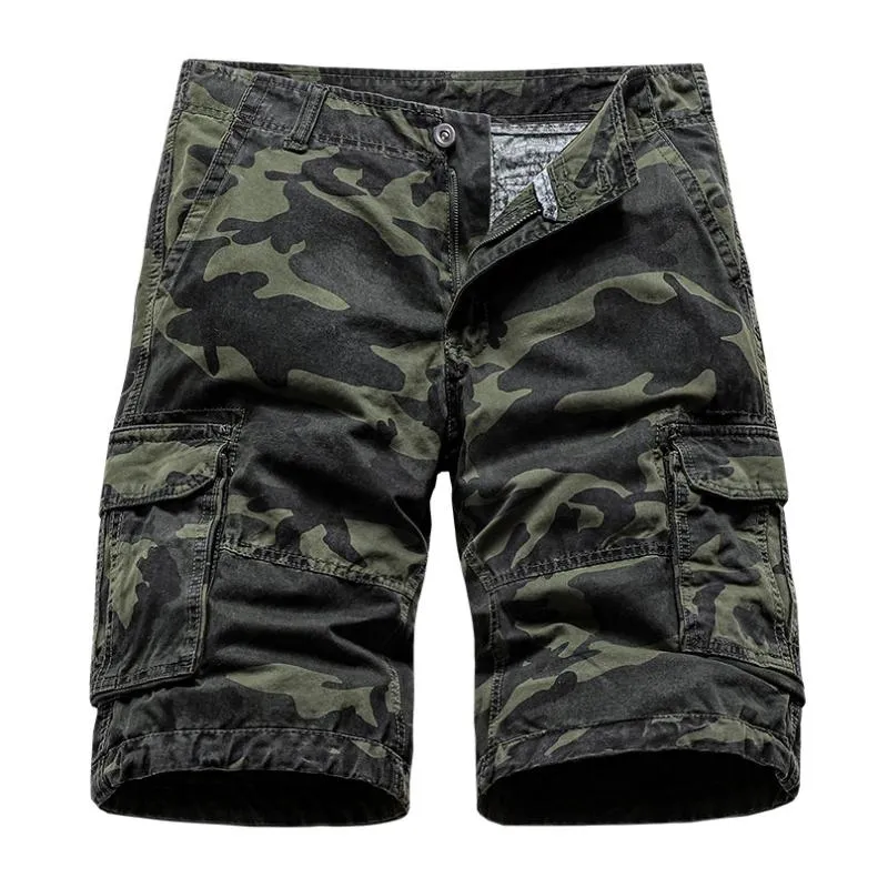Men's Casual Outdoor Cotton Camouflage Loose Multi-Pocket Work Shorts 10944877M sold by Manly