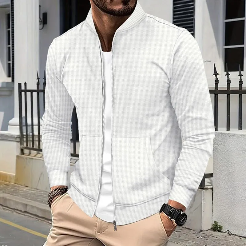 Men's Waffle Pocket Lapel Stand Collar Jacket 58031900X sold by Manly product image thumbnail 3