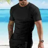 Men's Solid Waffle Round Neck Short Sleeve T-shirt 30147102Z sold by Manly