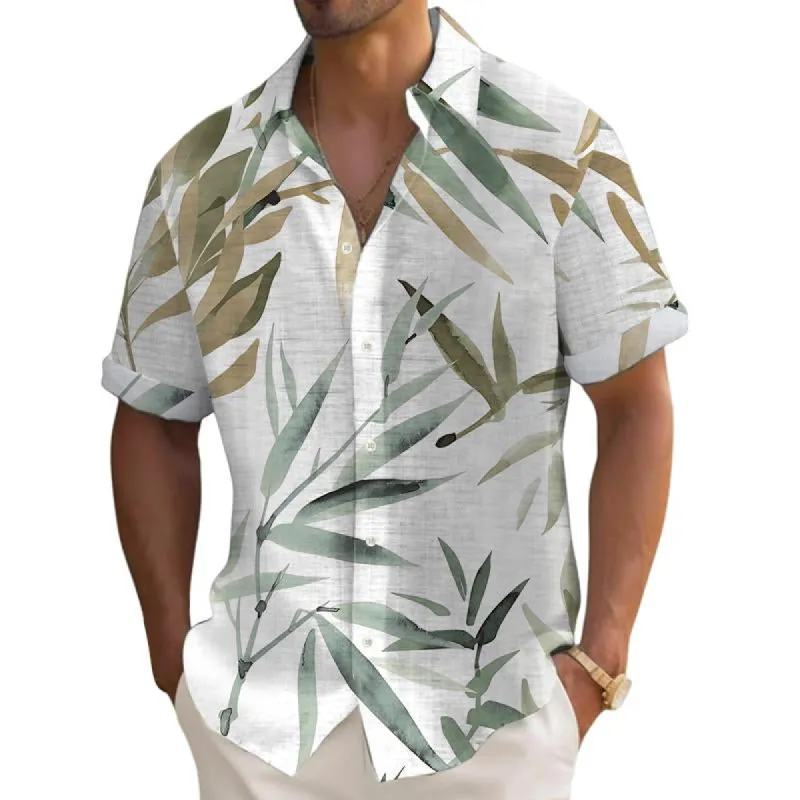Men's Hawaiian Print Short Sleeve Shirt 75602016X sold by Manly