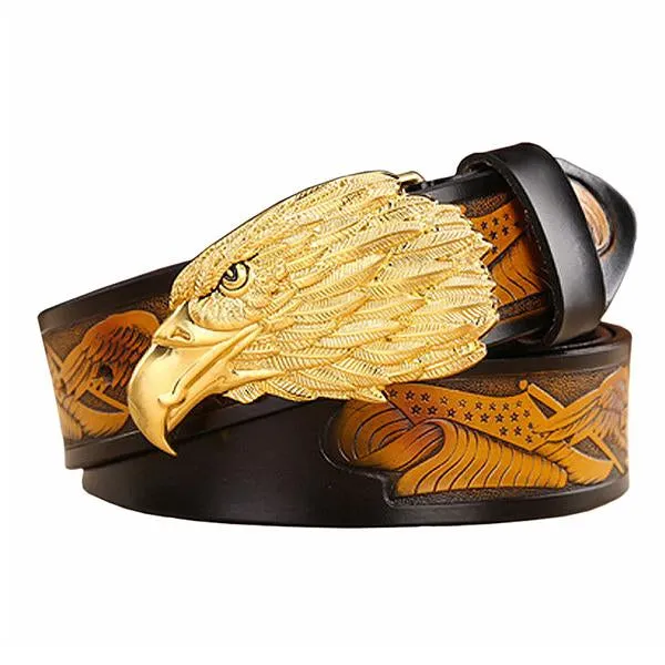 COWHIDE CASUAL EAGLE HEAD BELT 97611482M sold by Manly