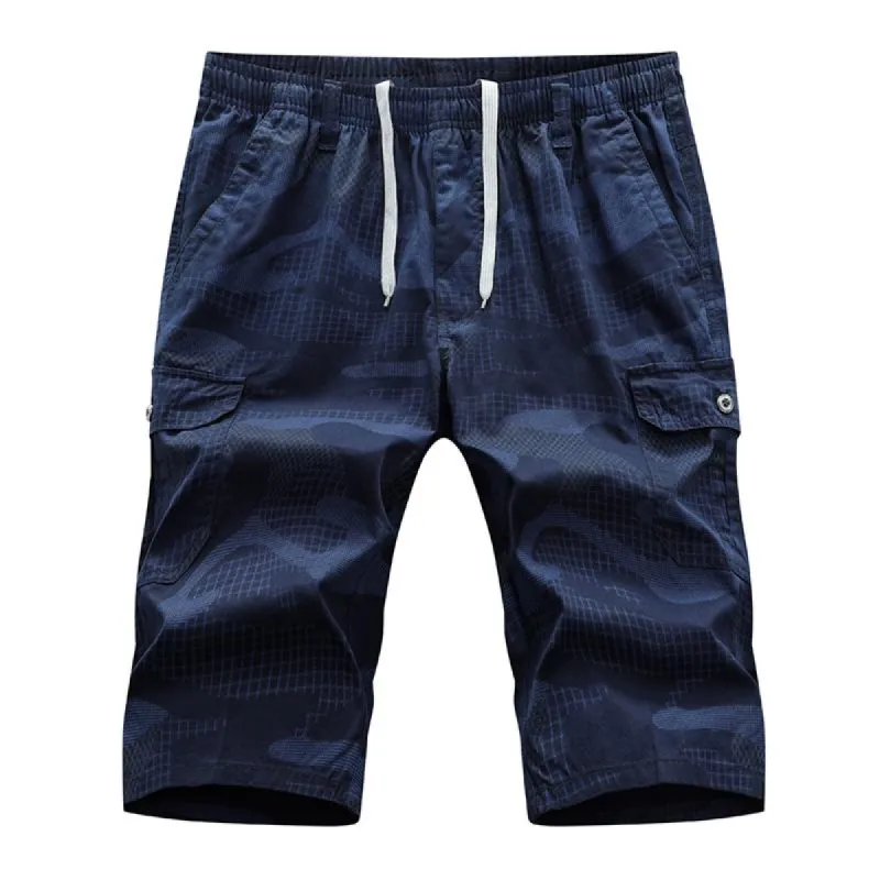 Men's Casual Cotton Washed Camouflage Elastic Waist Shorts 89784554M sold by Manly