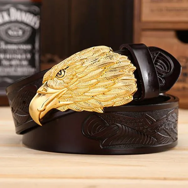 COWHIDE CASUAL EAGLE HEAD BELT 97611482M sold by Manly product image thumbnail 2