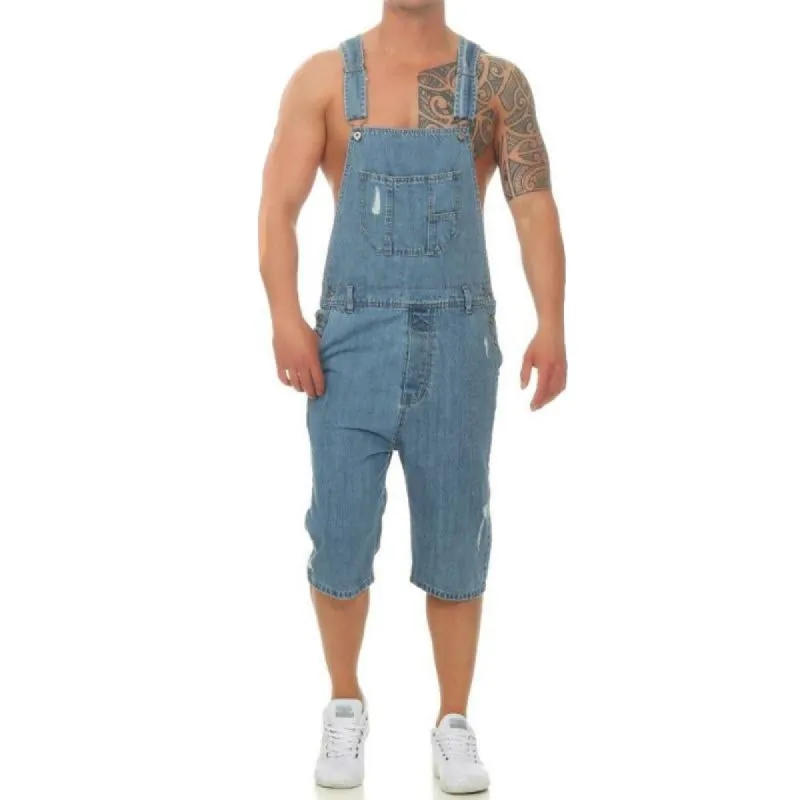 Men's Casual Denim Ripped Jumpsuit 50701605Y sold by Manly