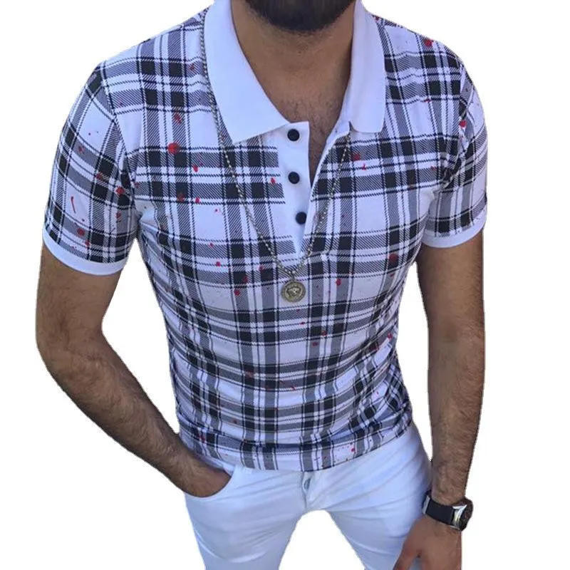 Men's Casual Plaid Short Sleeve Polo Shirt 50447861Y sold by Manly