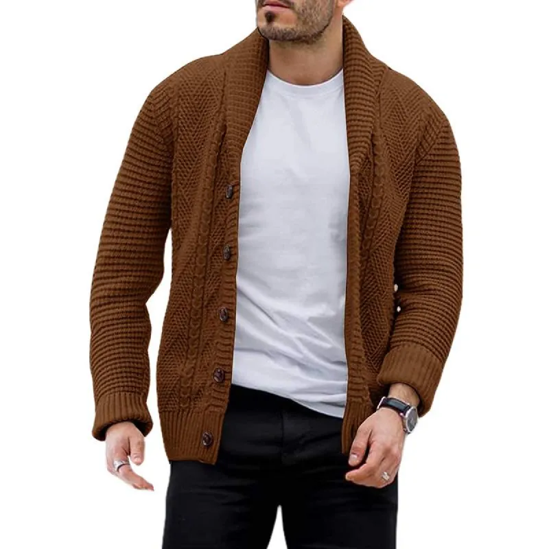 Men's Casual Button Long Sleeve Knit Cardigan 88114143M sold by Manly