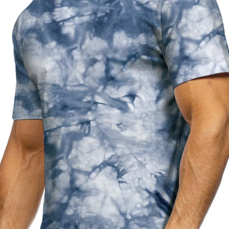 Men's Tie-Dye Printed Round Neck Short-Sleeved T-Shirt 10314691Y sold by Manly product image thumbnail 3